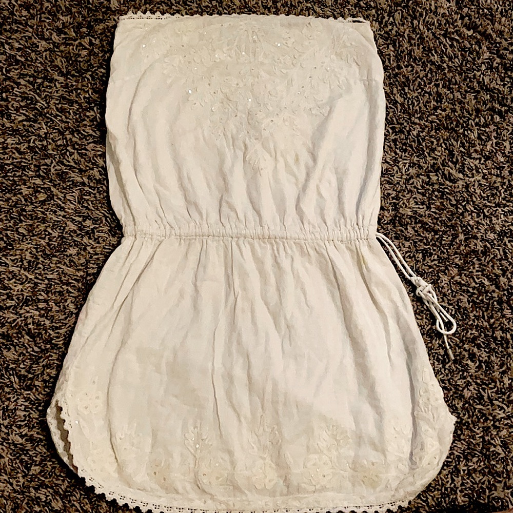 White, Strapless Dress